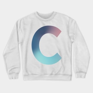 Gradient Letter C Initial Alphabet Crewneck Sweatshirt